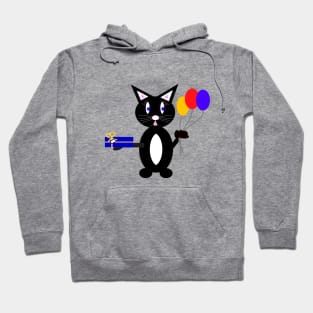 BLACK Party Cat Hoodie